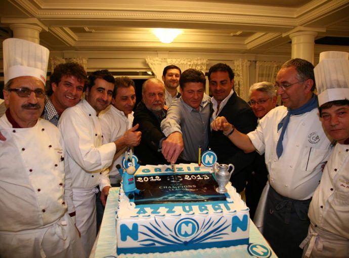 Il Napoli festeggia la fine del Campionato 2012-2013 e la qualificazione in Champions League
